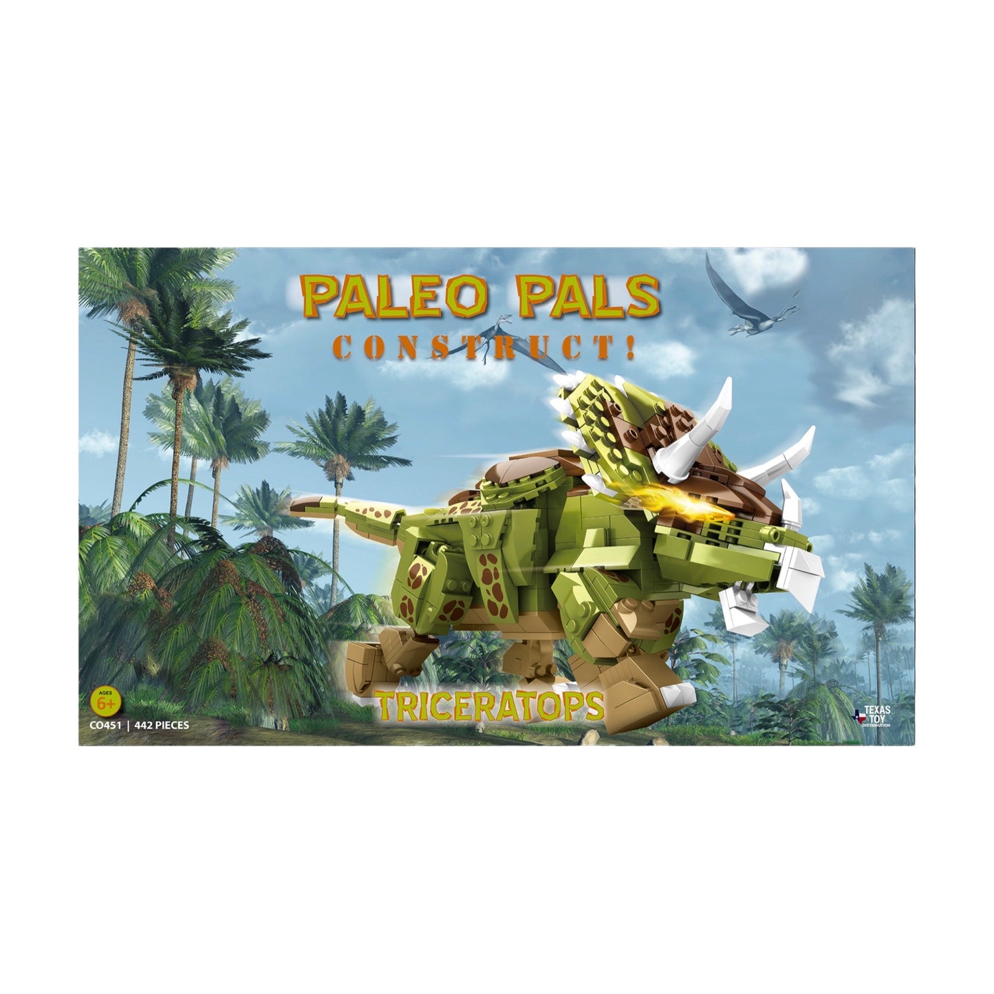 Paleo Pals Construct Building Bricks (Triceratops)