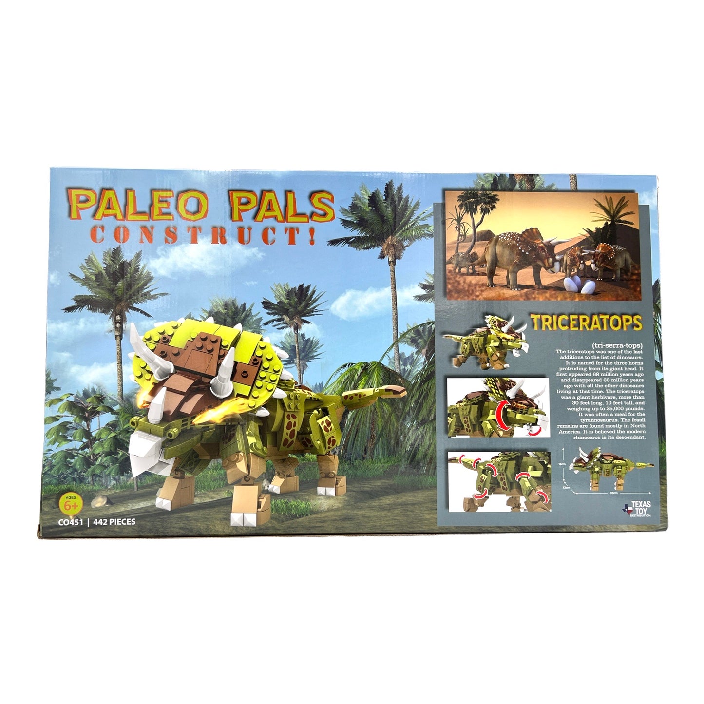 Paleo Pals Construct Building Bricks (Triceratops)