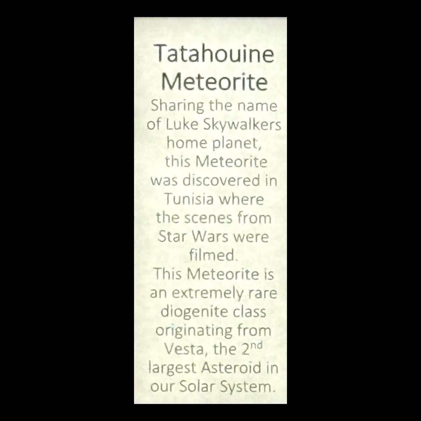 Tatahouine Meteorite Display