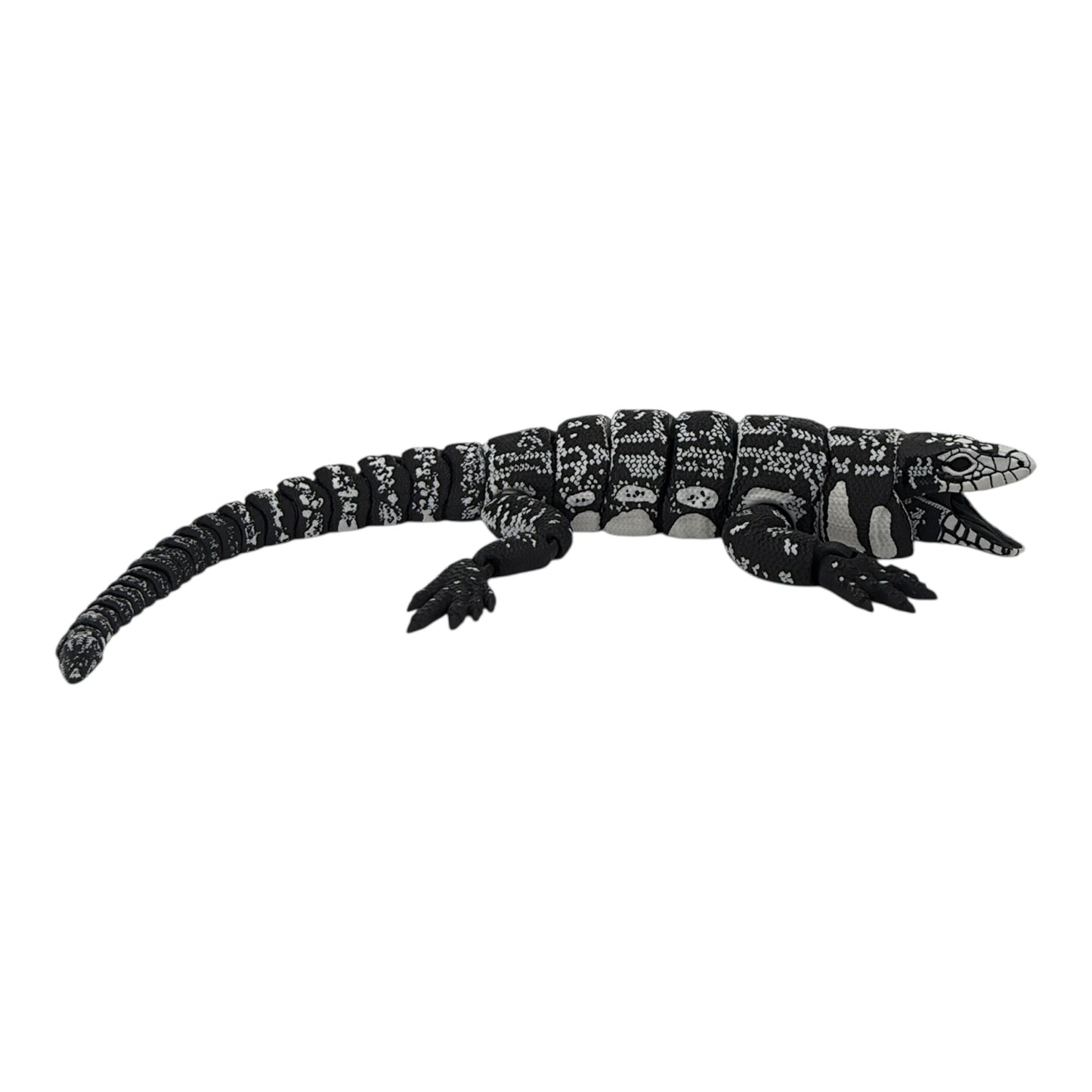 3D Printed Black and White Tegu