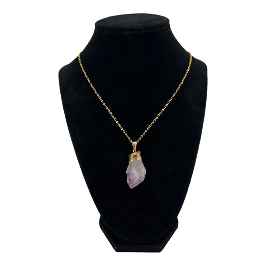 Amethyst Necklace (Golden Chain)