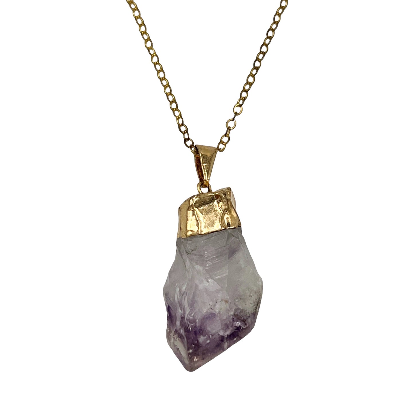 Amethyst Necklace (Golden Chain)