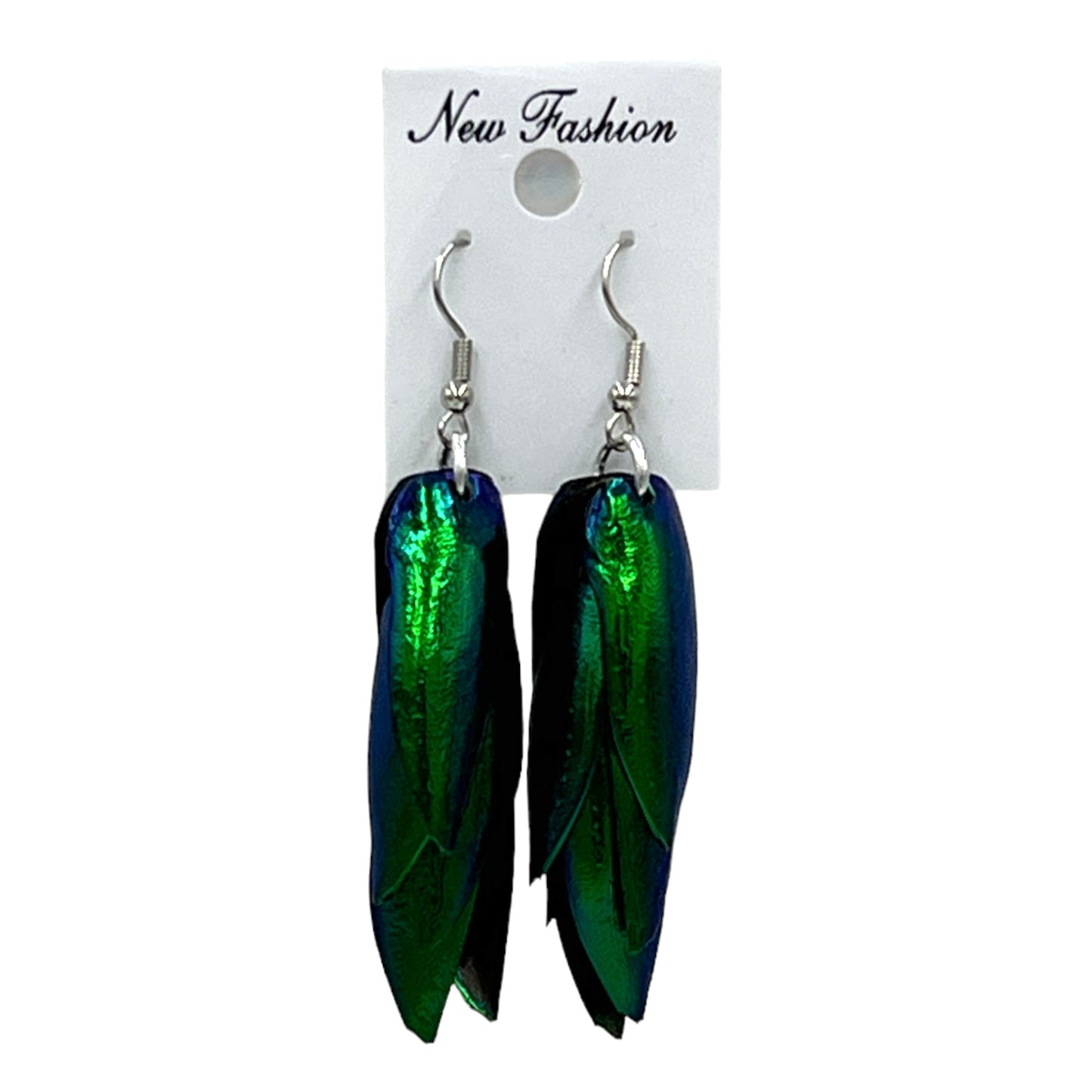 Beetle Wing Cluster Earrings