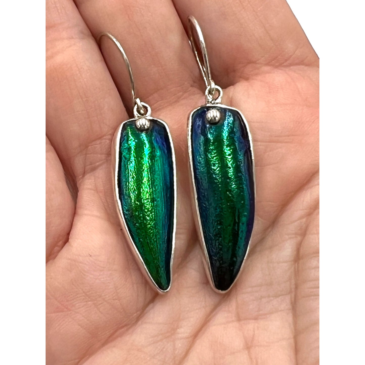 Beetle Wing Earrings