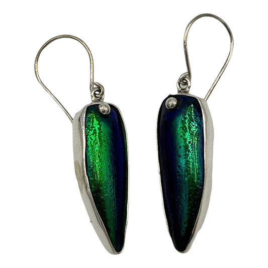 Beetle Wing Earrings