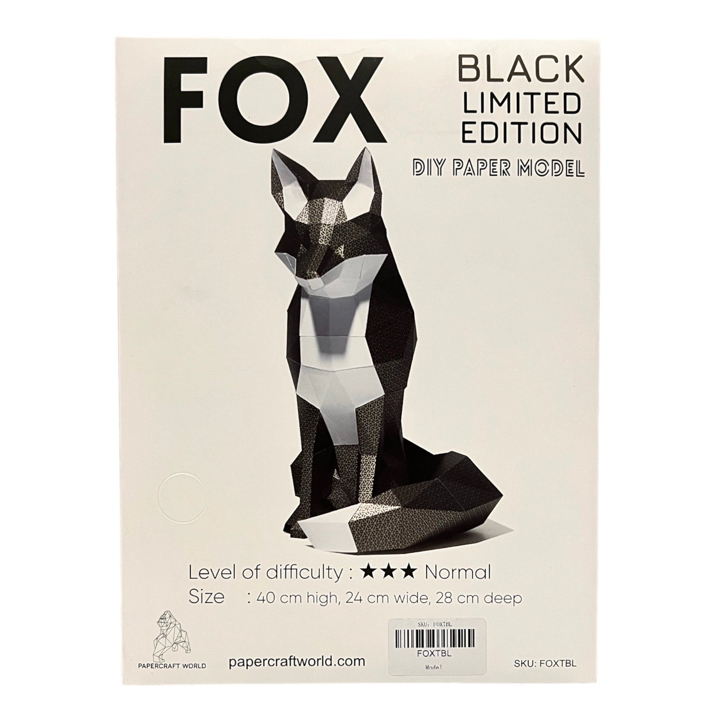 PaperCraft 3D Model (Black Fox)