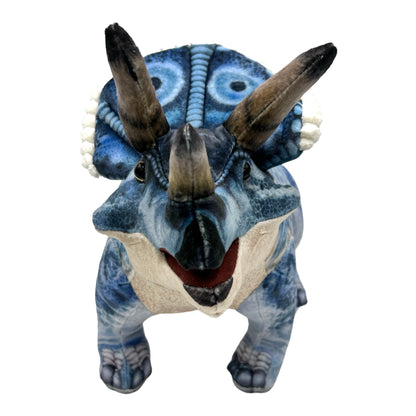 Blue Triceratops Plush