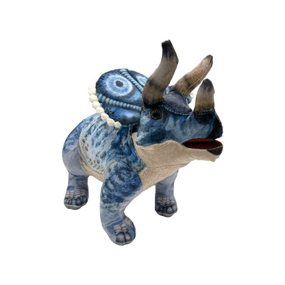 Blue Triceratops Plush