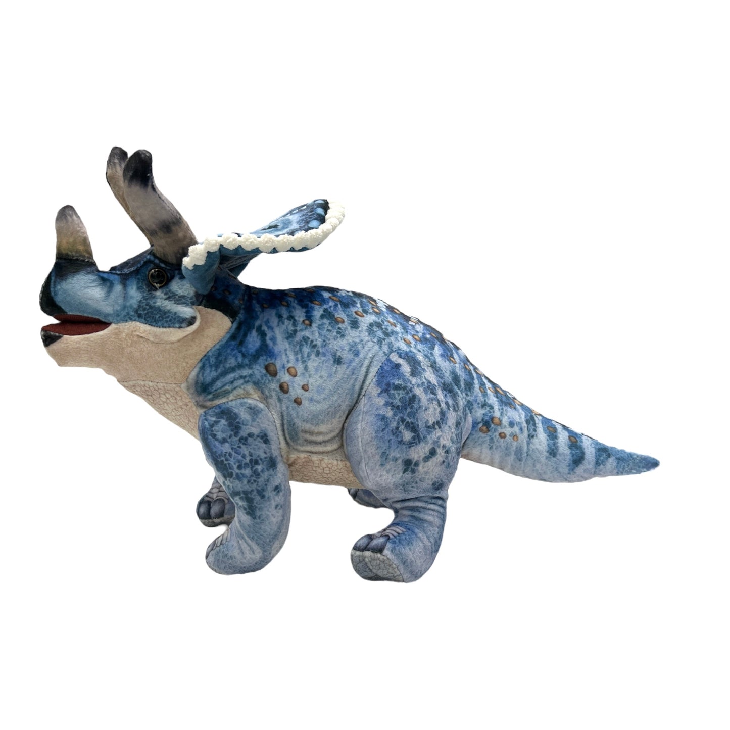 Blue Triceratops Plush