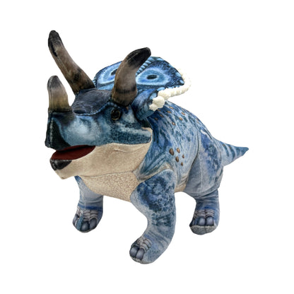 Blue Triceratops Plush