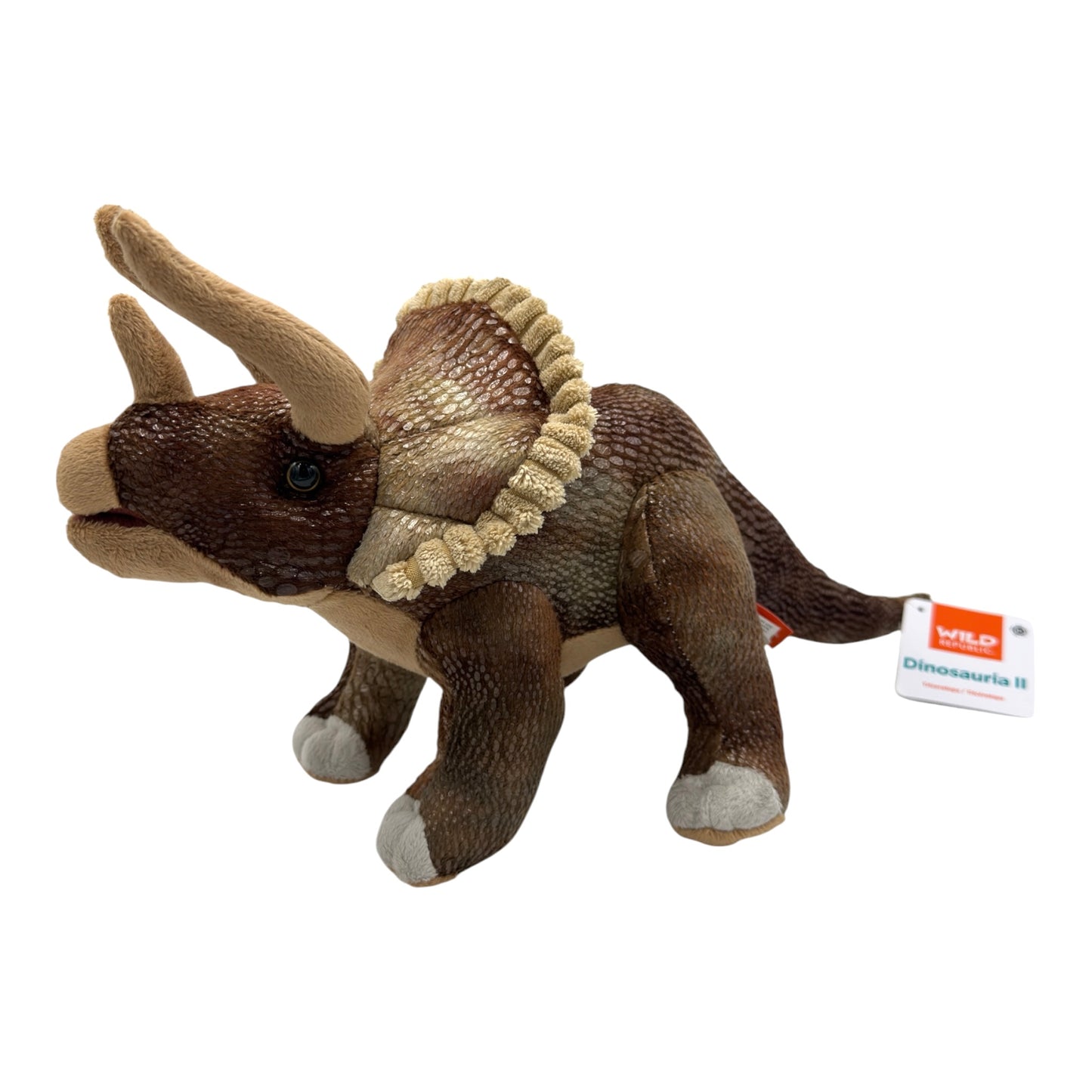 Brown Triceratops Plush