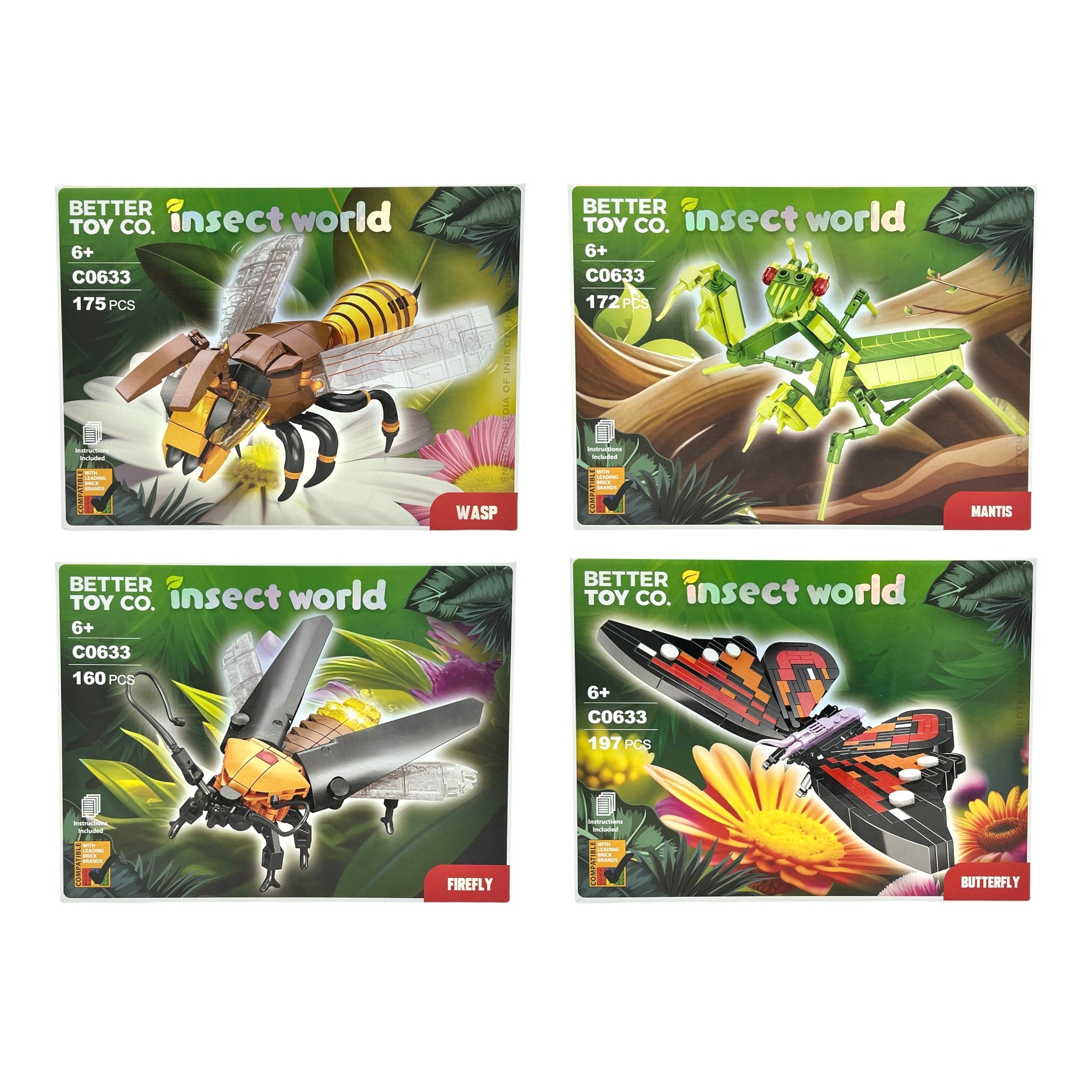 Bug Building Bricks: Large Set in 4 Designs – Tyrannostorus