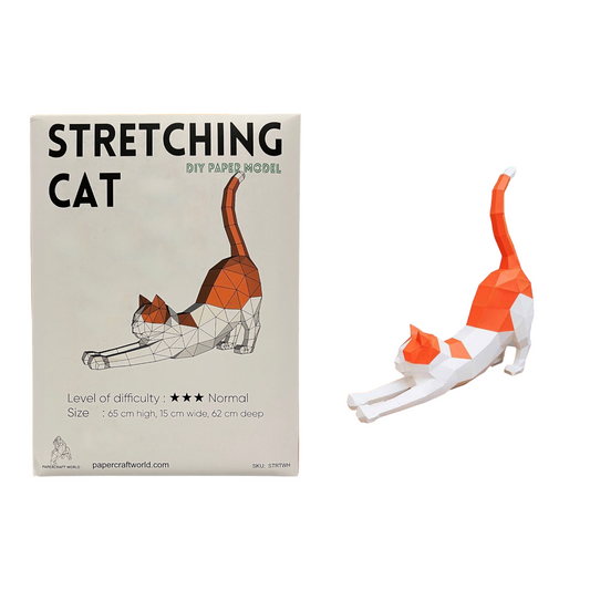 PaperCraft 3D Model (Stretching Cat)