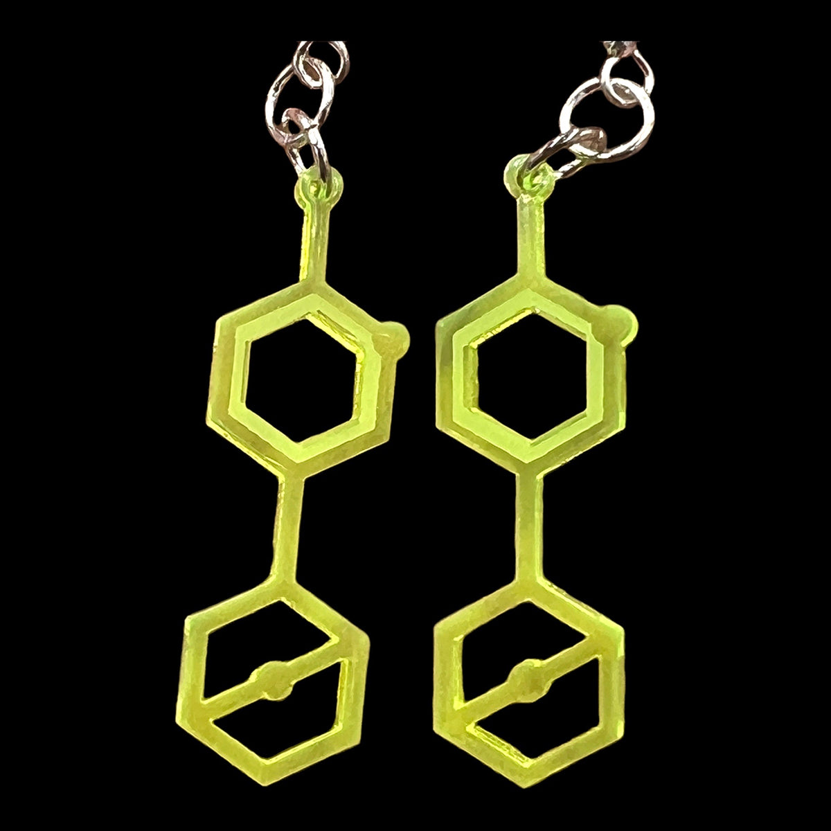 Dart Frog Molecule Earrings