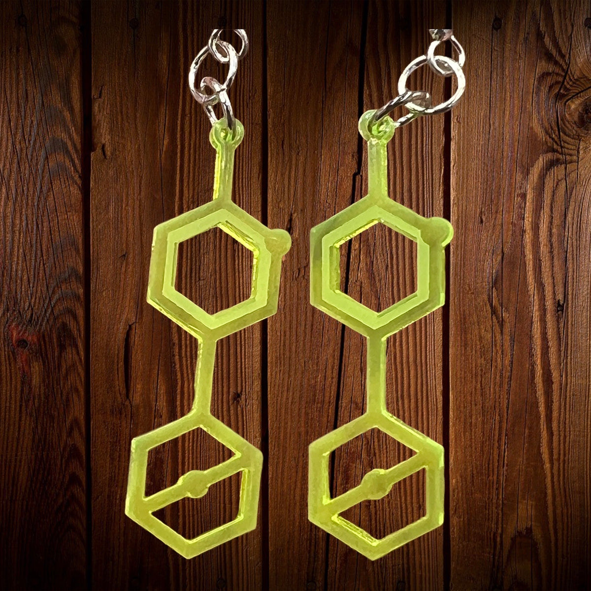 Dart Frog Molecule Earrings