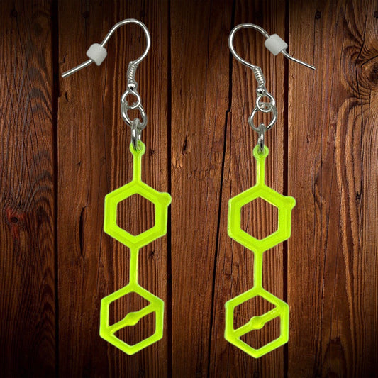 Dart Frog Molecule Earrings