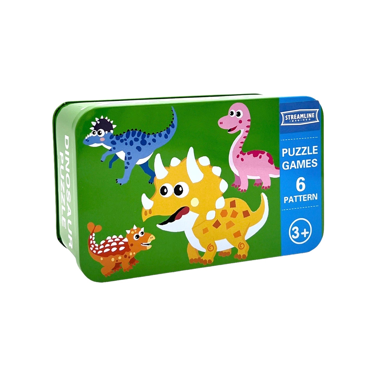 Dinosaur Puzzles in a Tin