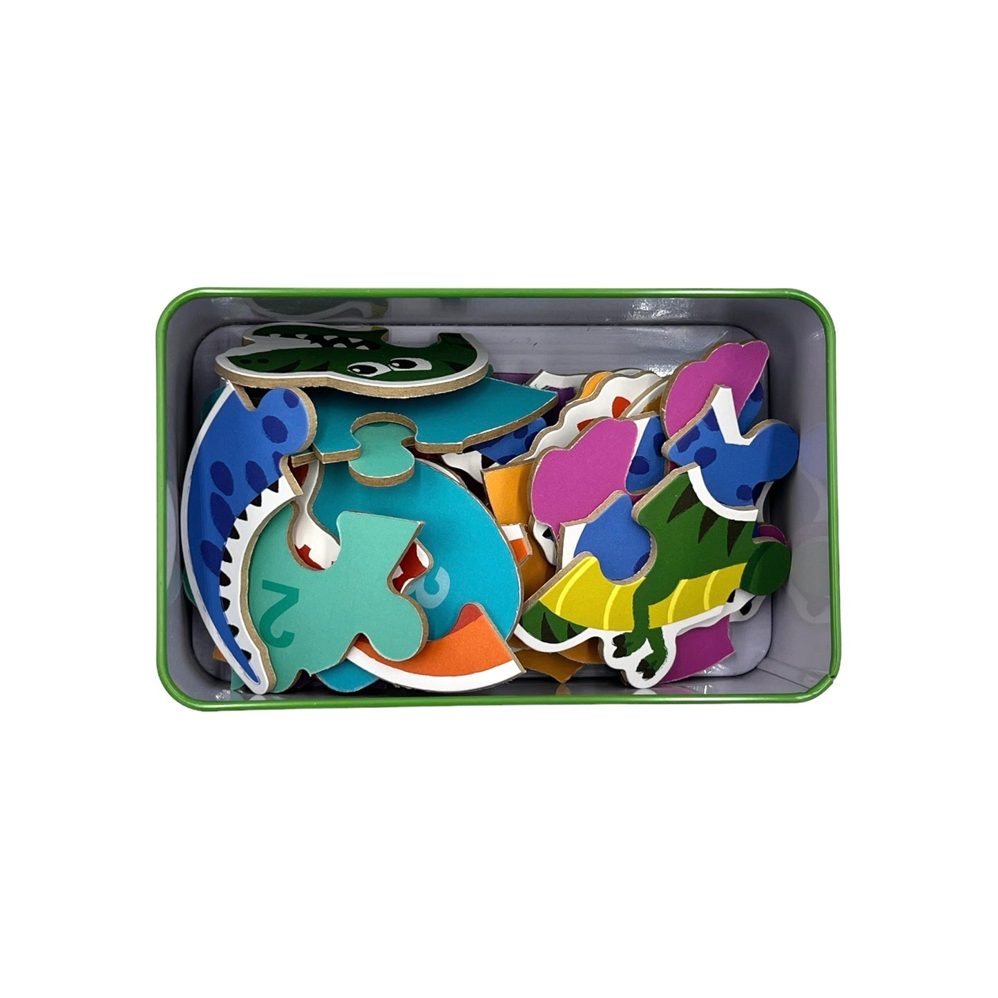 Dinosaur Puzzles in a Tin