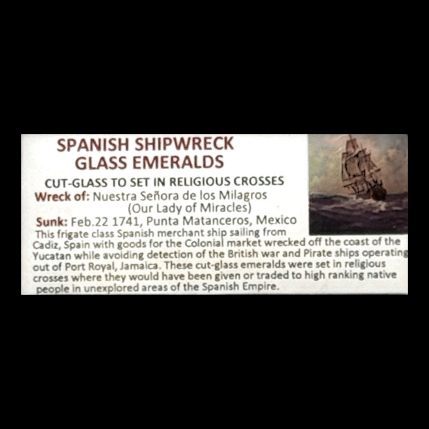 Spanish Shipwreck Glass Emerald