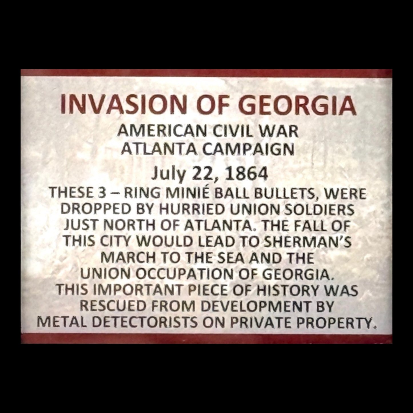 Invasion of Georgia Bullet Display