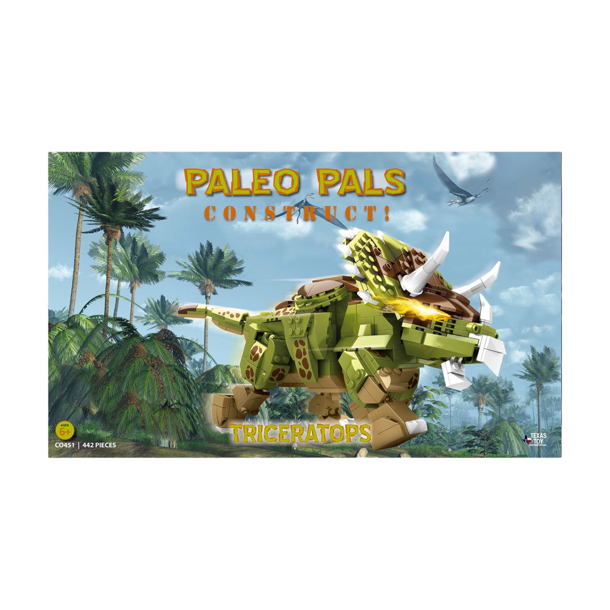 Paleo Pals Construct Building Bricks (Triceratops)