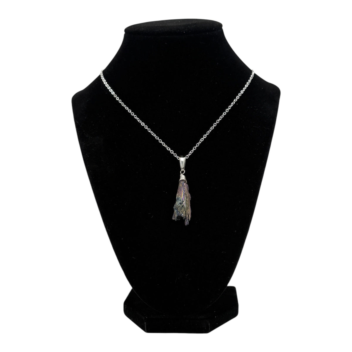 Rainbow Aura Kyanite Necklace