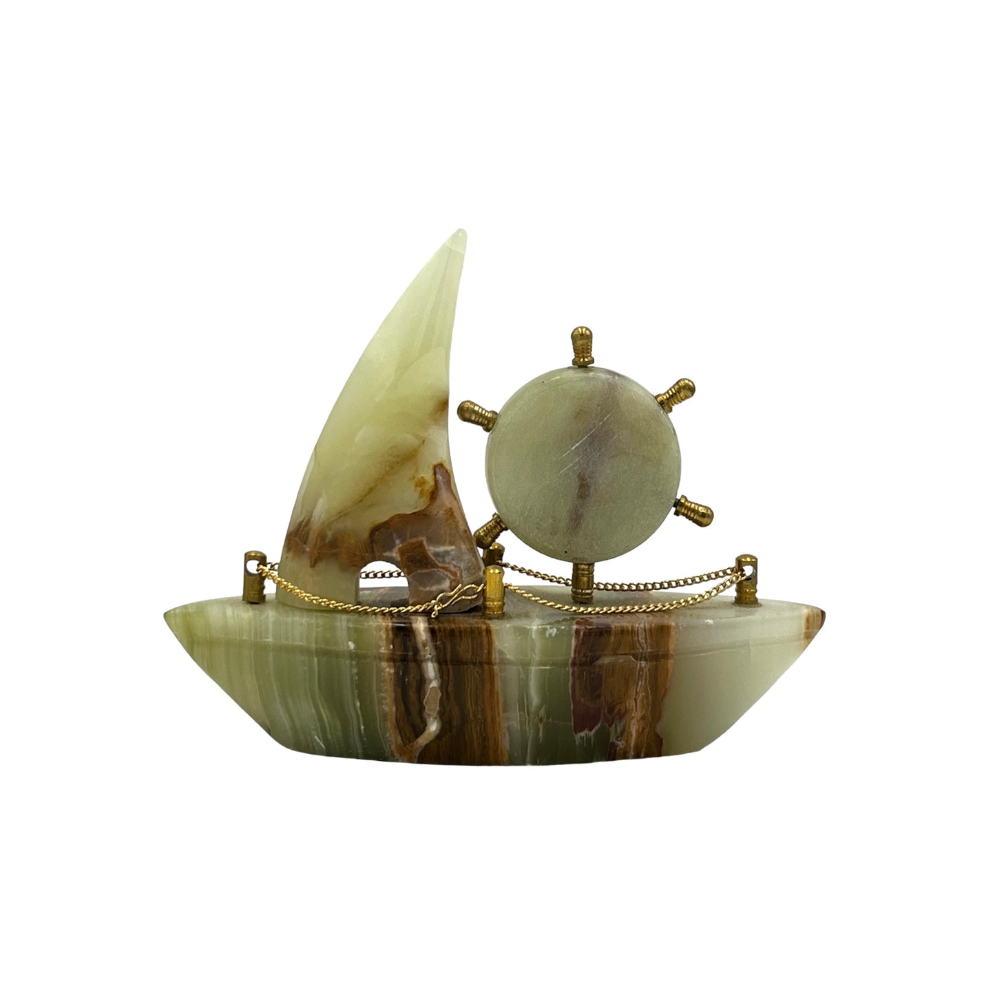 Green Onyx Ship Clock