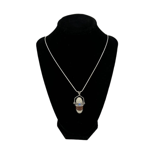 Shiva Lingam Necklace with Labradorite