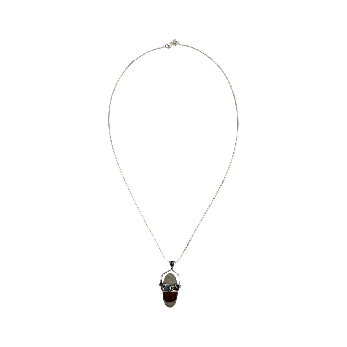 Shiva Lingam Necklace with Labradorite