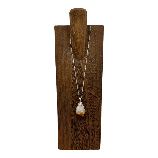 Citrine Necklace (Silver Chain)