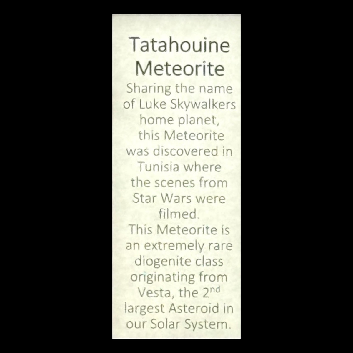 Tatahouine Meteorite Display