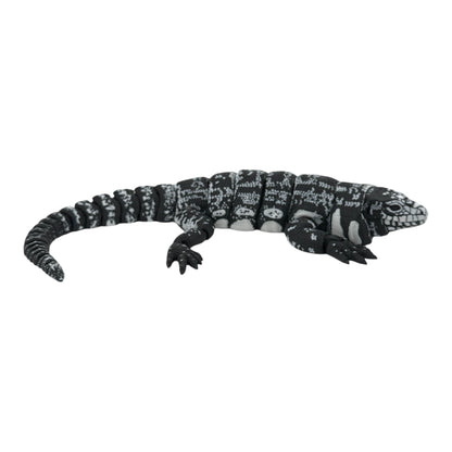 3D Printed Black and White Tegu