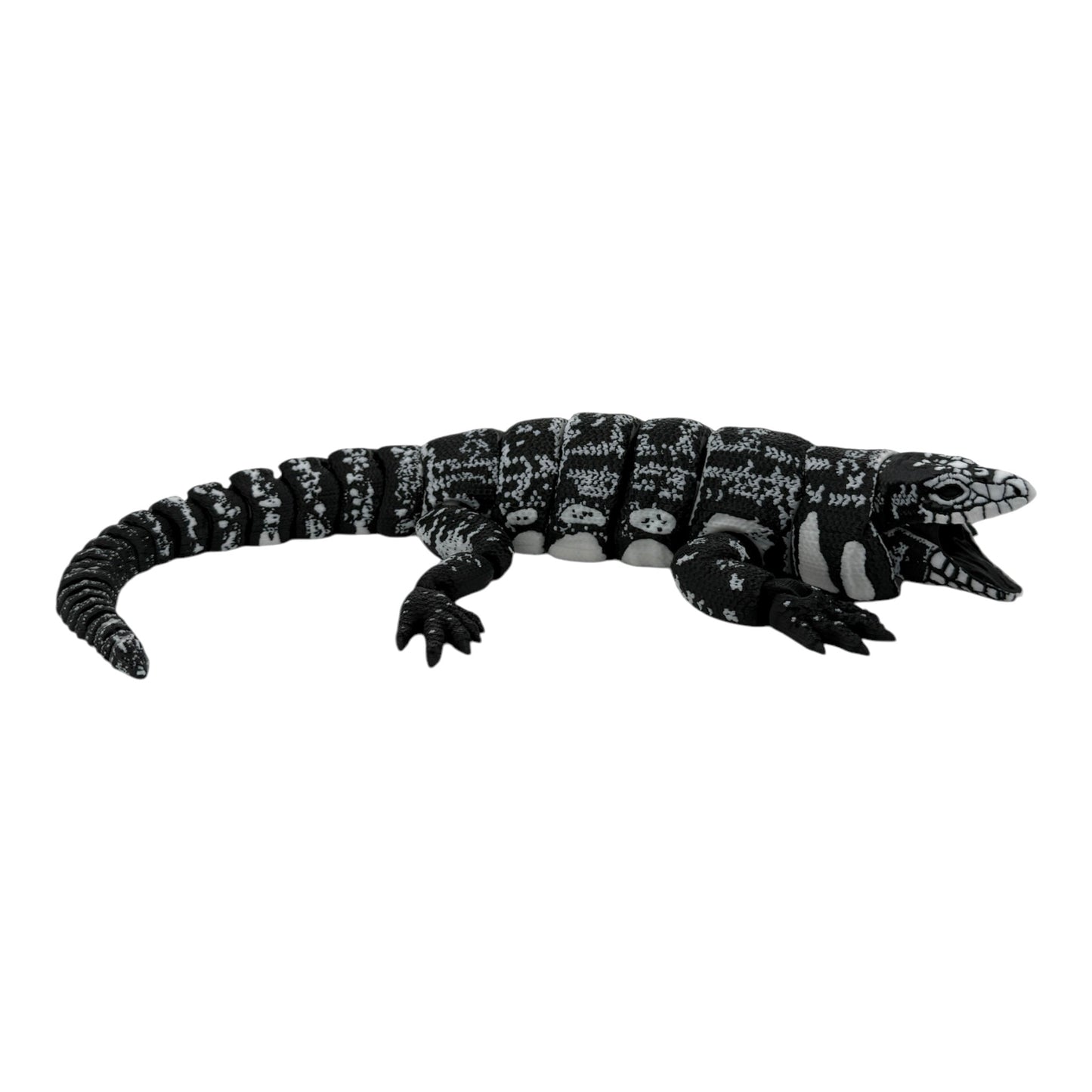 3D Printed Black and White Tegu