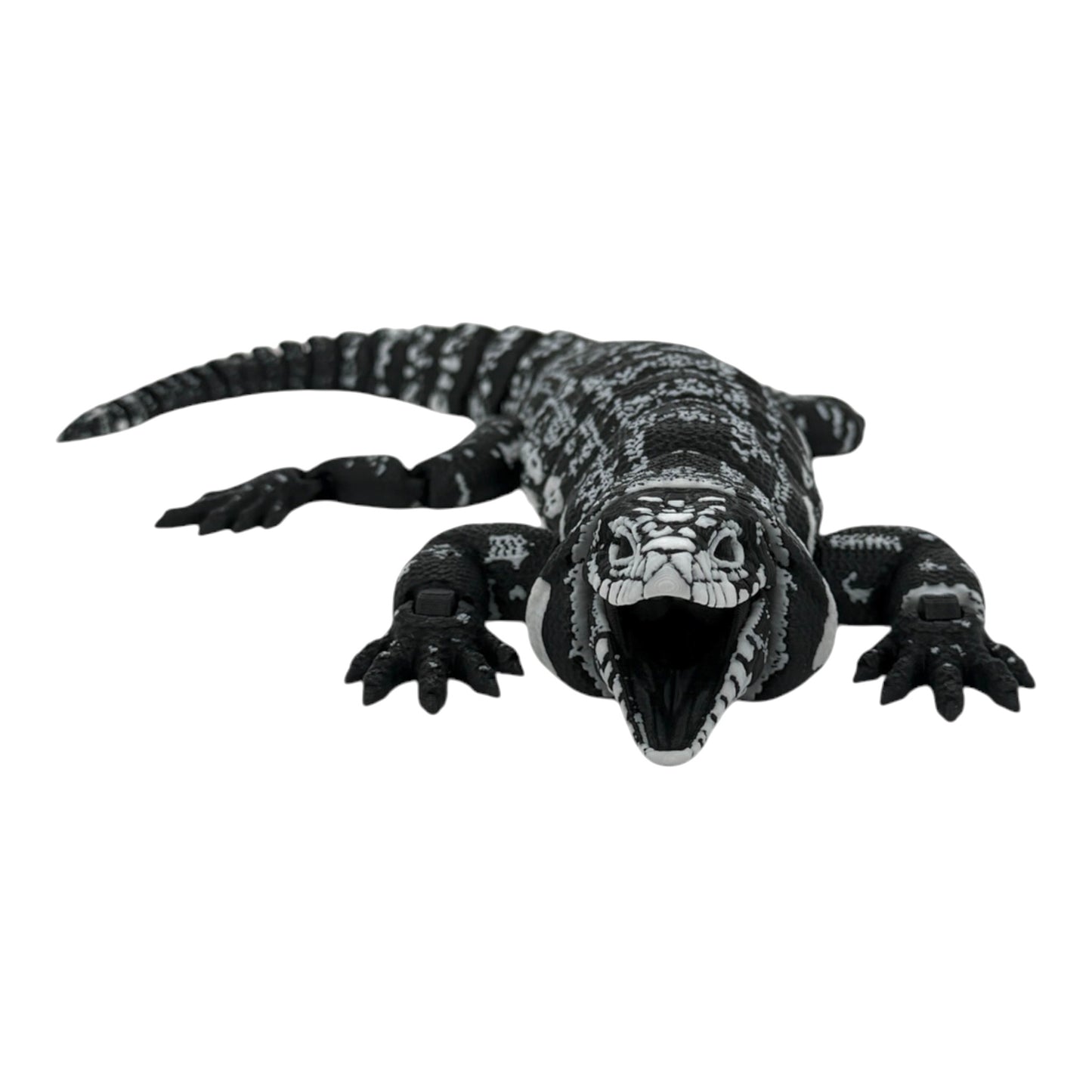 3D Printed Black and White Tegu