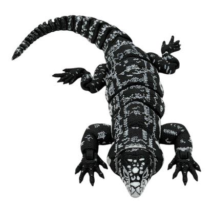 3D Printed Black and White Tegu