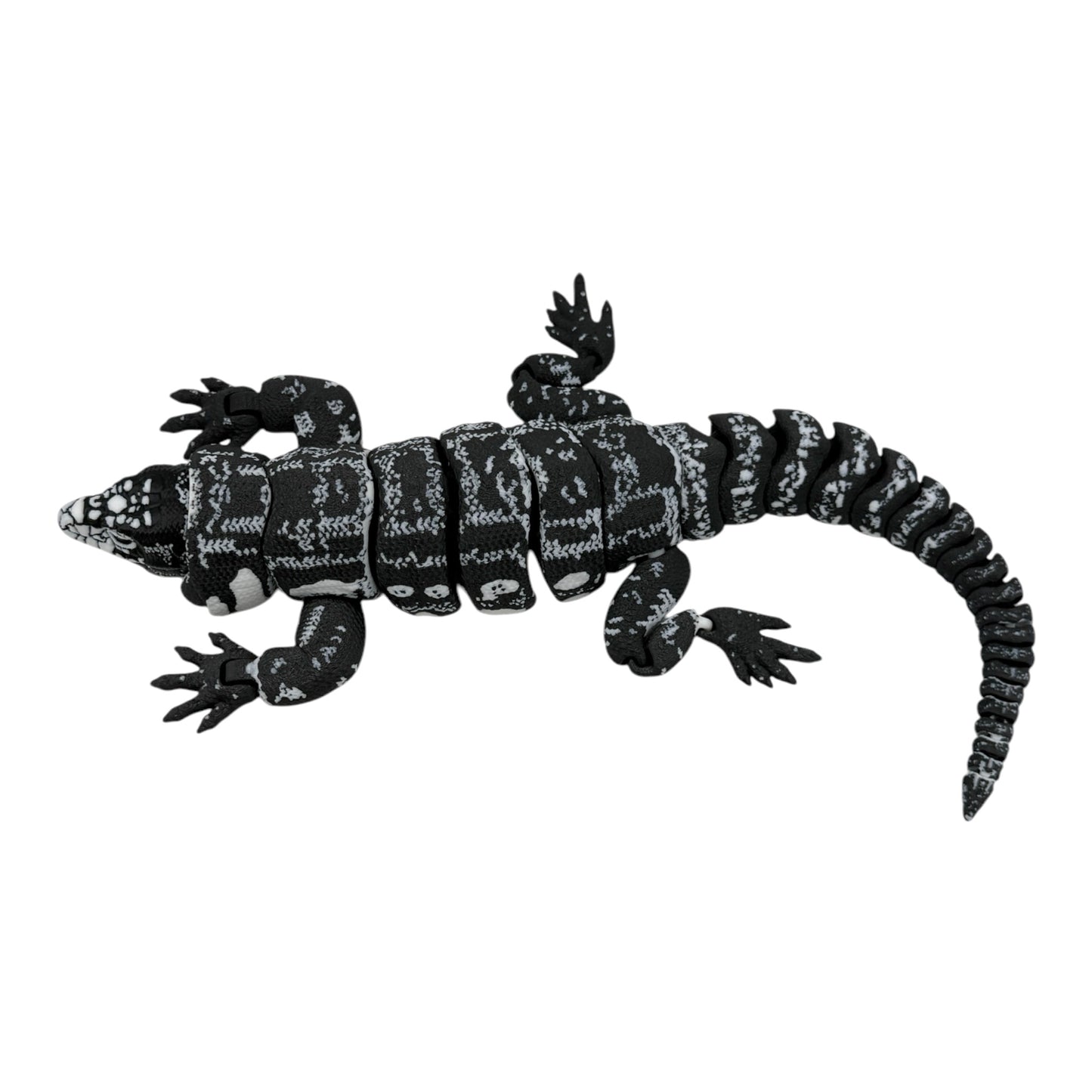 3D Printed Black and White Tegu