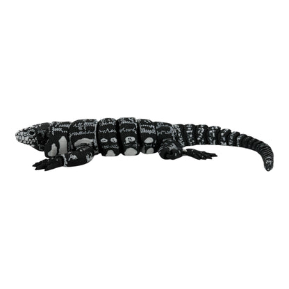 3D Printed Black and White Tegu