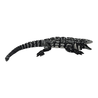 3D Printed Black and White Tegu