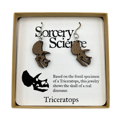 Triceratops Earrings