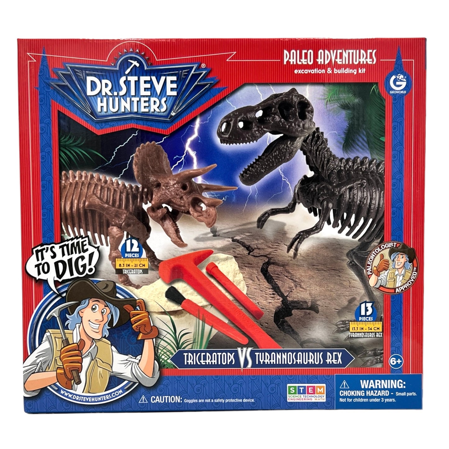 Dr. Steve Hunters Excavation Kit (Triceratops Vs T-Rex)