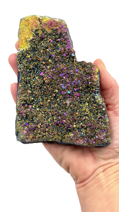 Titanium Rainbow Aura Amethyst (4.25" x 3" x 1.25")